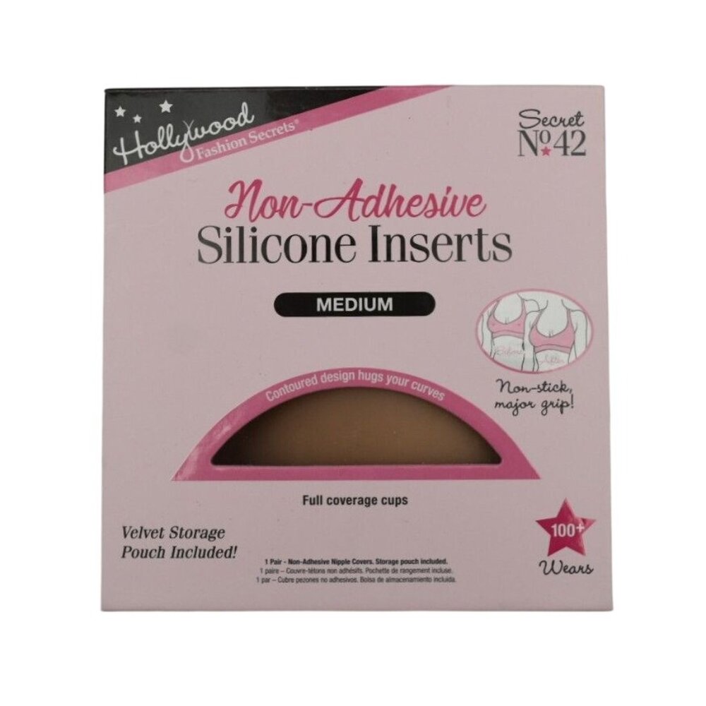 Hollywood Fashion Secrets Non-Adhesive Silicone Inserts Medium